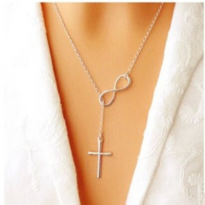 8 words cross necklace