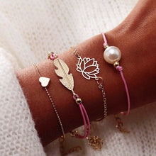 Load image into Gallery viewer, Leaf Love Letter Shell Hand Bracelet