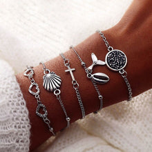 Load image into Gallery viewer, Leaf Love Letter Shell Hand Bracelet