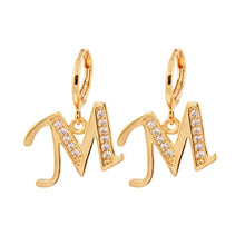 Load image into Gallery viewer, Alphabet Letter A-Z CZ Earring