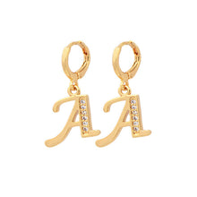 Load image into Gallery viewer, Alphabet Letter A-Z CZ Earring