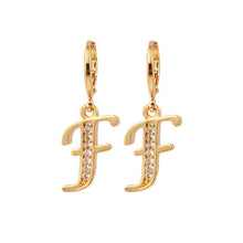 Load image into Gallery viewer, Alphabet Letter A-Z CZ Earring