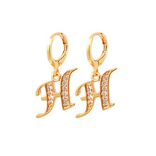 Load image into Gallery viewer, Alphabet Letter A-Z CZ Earring