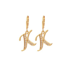 Load image into Gallery viewer, Alphabet Letter A-Z CZ Earring