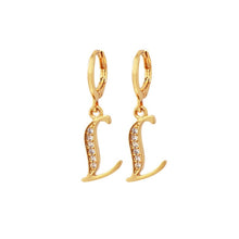 Load image into Gallery viewer, Alphabet Letter A-Z CZ Earring