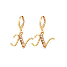 Load image into Gallery viewer, Alphabet Letter A-Z CZ Earring