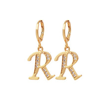 Load image into Gallery viewer, Alphabet Letter A-Z CZ Earring