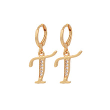 Load image into Gallery viewer, Alphabet Letter A-Z CZ Earring