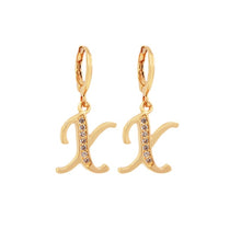 Load image into Gallery viewer, Alphabet Letter A-Z CZ Earring