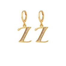 Load image into Gallery viewer, Alphabet Letter A-Z CZ Earring
